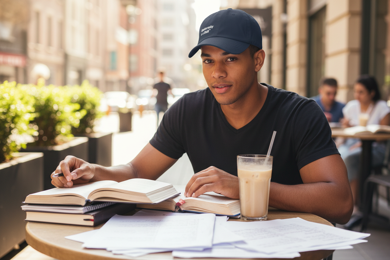 Conformity is a Skill™ Navy Hat — Cafe Study Lifestyle