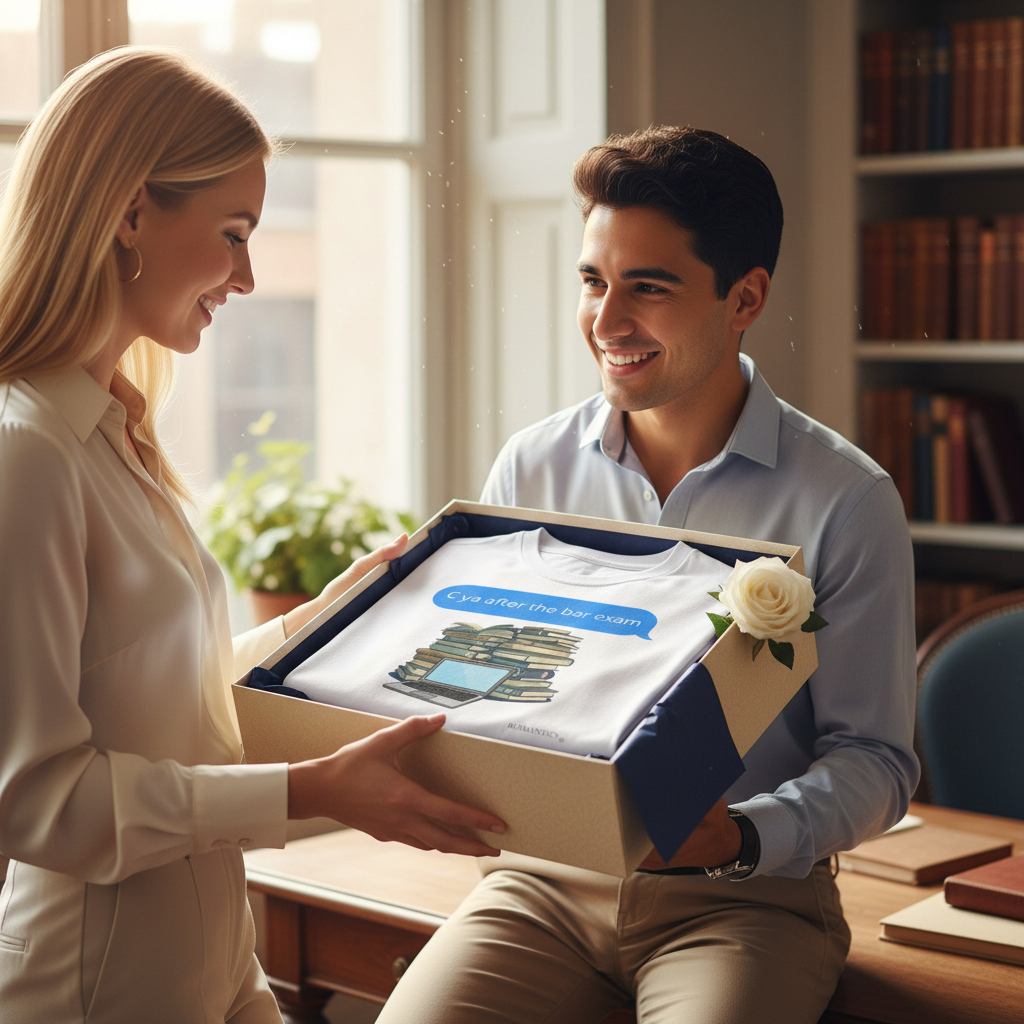 C Ya After the Bar Exam t-shirt gift box presentation